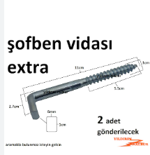 KÜÇÜK L TİPİ ŞOFBEN MONTAJ VİDASI 